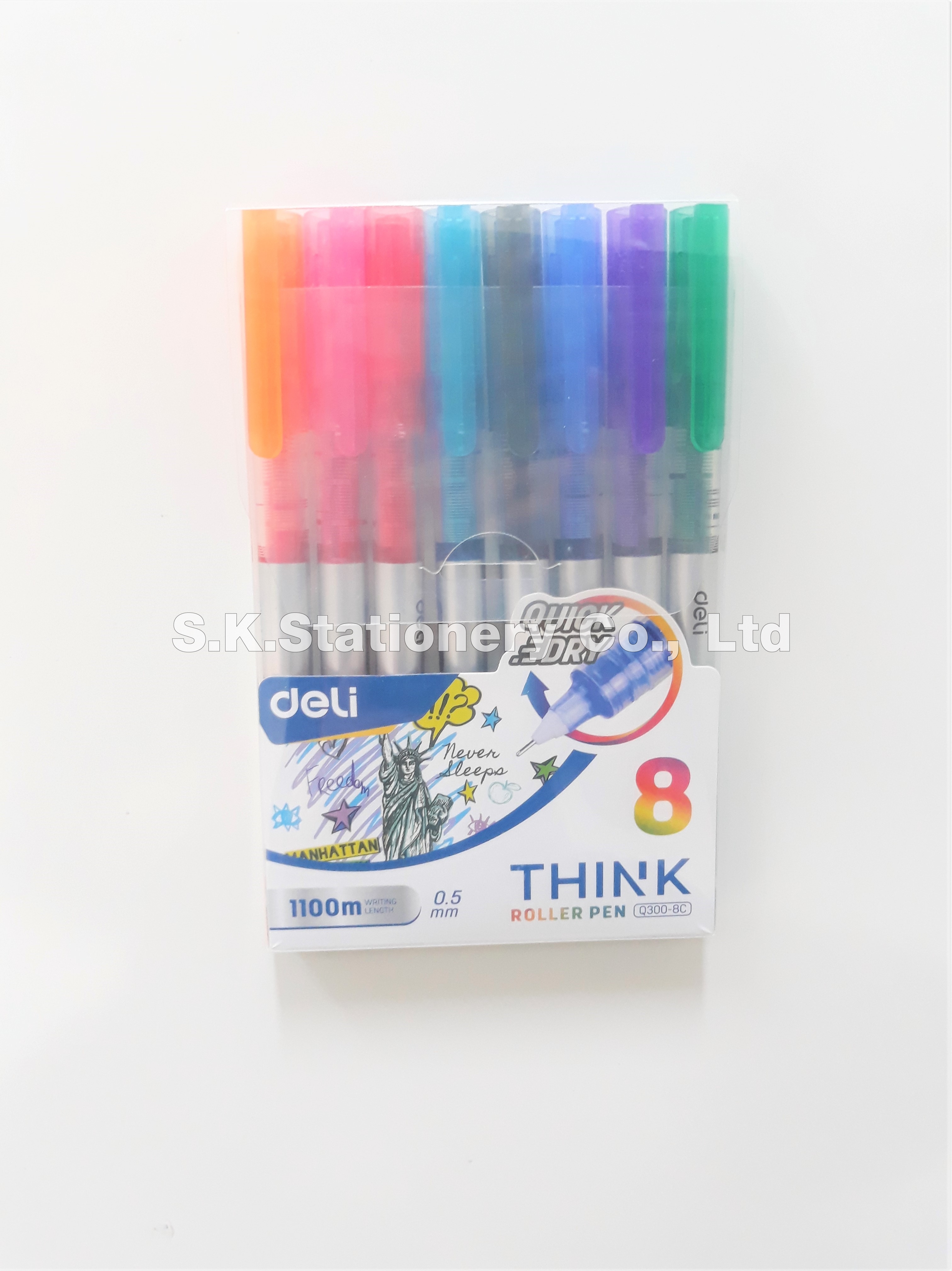 ชุดปากกาเจลสี ( 8 สี ) No.Q300-8C