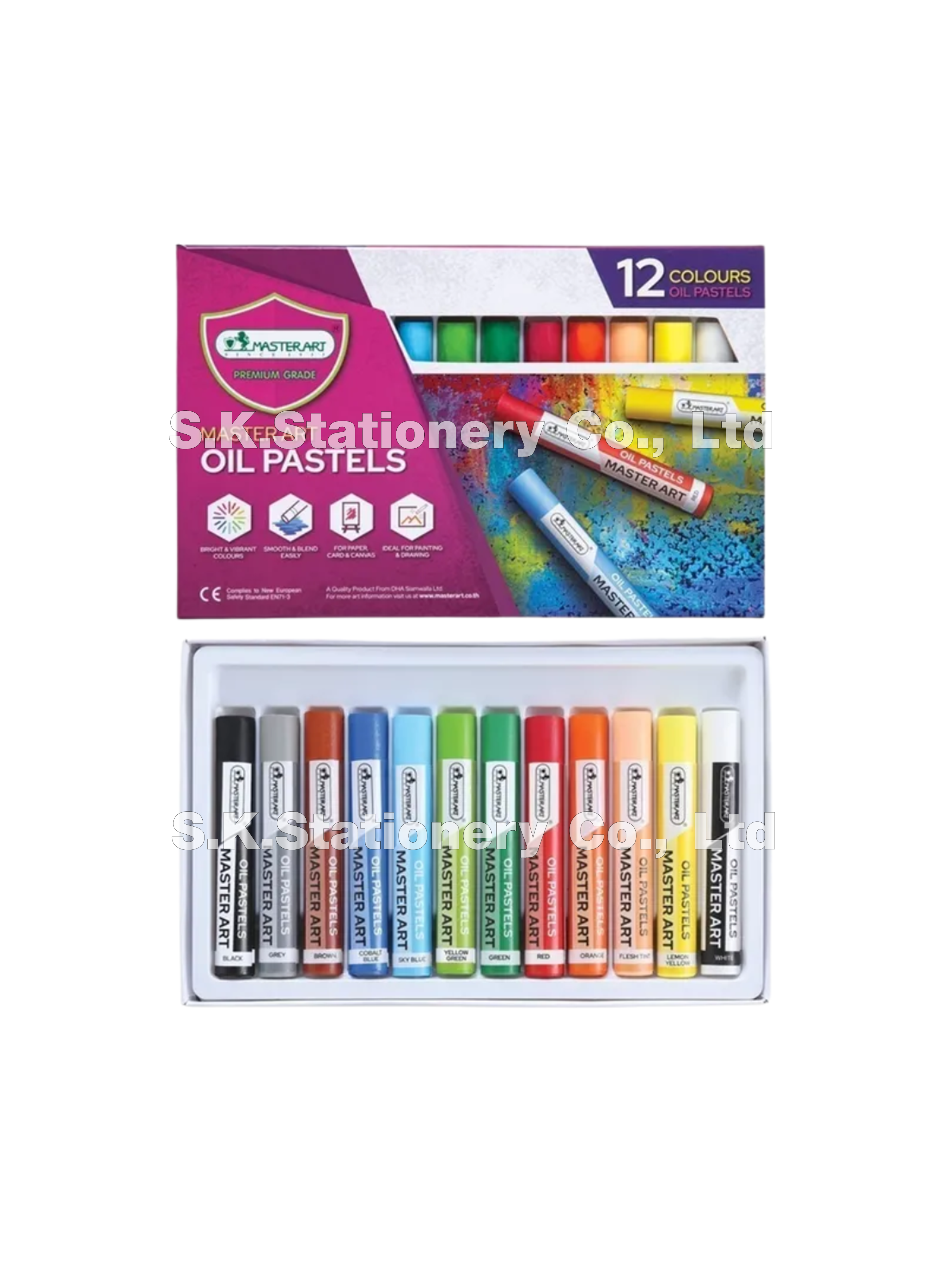 สีชอร์ก 12 สี  มาสเตอร์อาร์ต