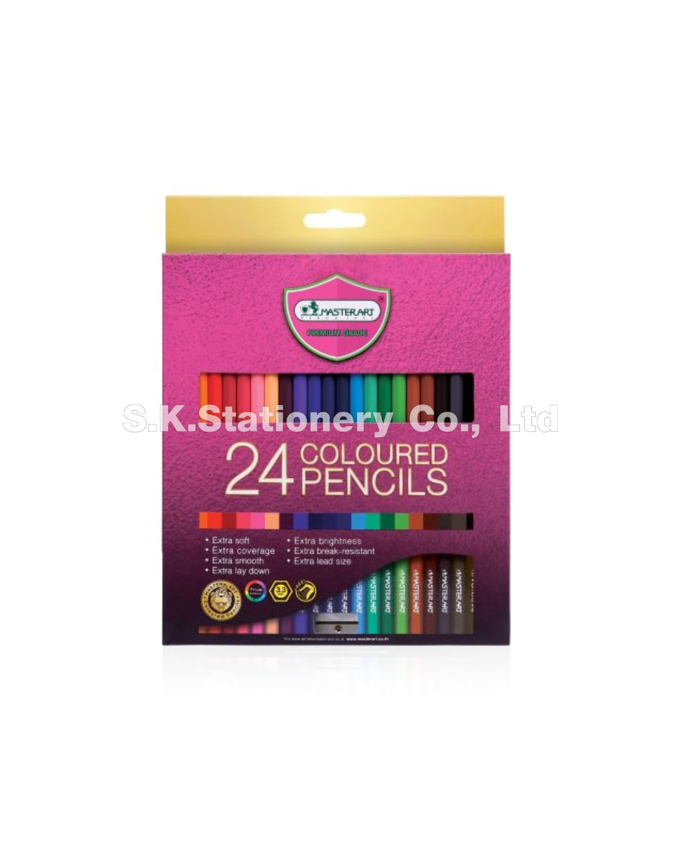 สีไม้ยาว 24สี  มาสเตอร์อาร์ต