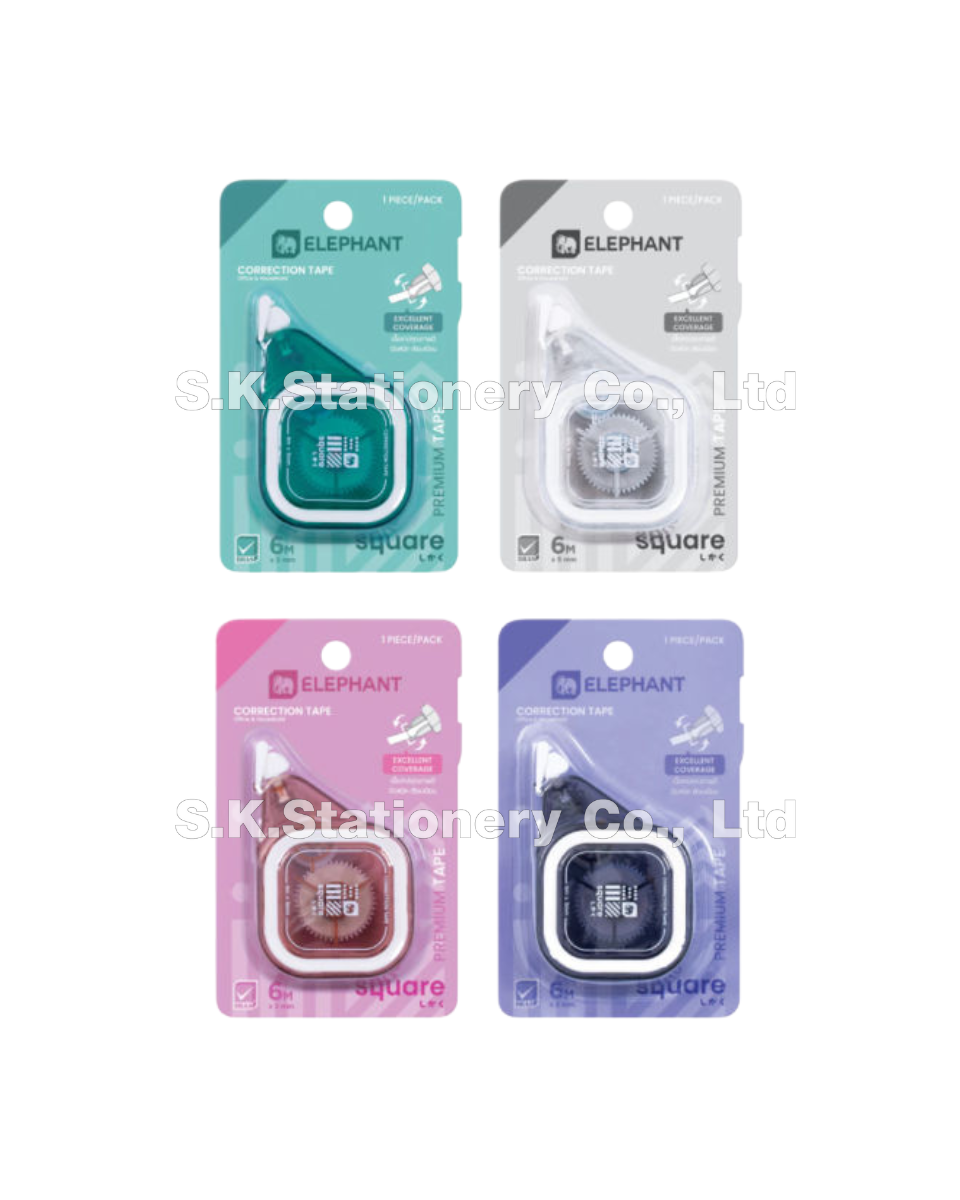 เทปลบคำผิดช้าง รุ่น สแควร์